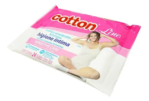 Toalha Lenço Umedecido Feminino Higiene Intima C/ 24uncotton