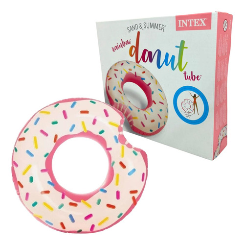 Boia Inflável Donut - Rosquinha Granulado Mordido - Intex