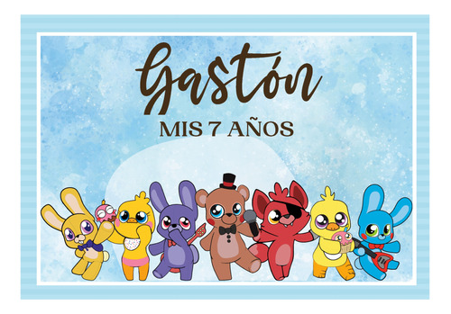 Banner Imprimible 2x1.5 M - Five Nights At Freddy's Chibi 01