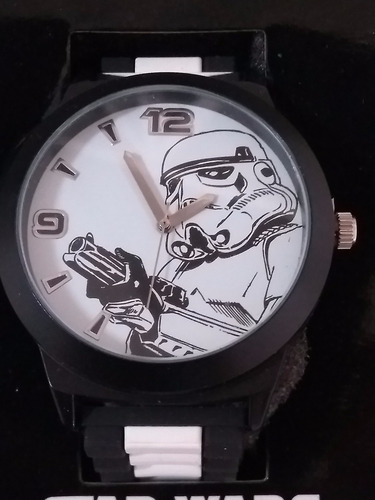 Relogio Pulso Analogico Star Wars Storm Trooper Com Caixa M2