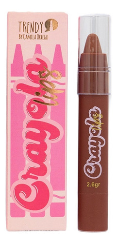 Labial Crayola Trendy - G  Acabado Semimate Color Coral Claro