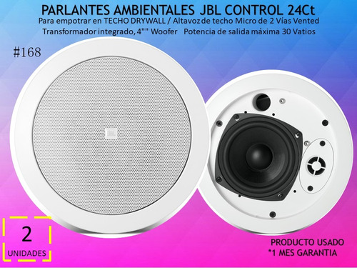 Parlantes Para Sonido Ambiental Jbl Control 24ct  / Pareja