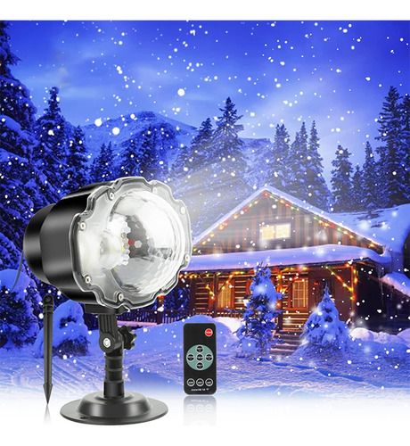 Hathdia Proyector De Nieve De Navidad, Led Impermeable, Amp.