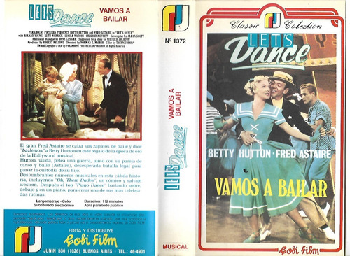 Let's Dance Vhs Betty Hutton Fred Astaire Vamos A Bailar