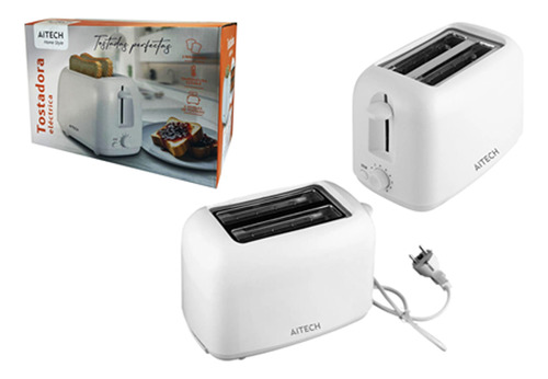 Tostadora Eléctrica Aitech 2 Rebanadas Grandes 6 Niveles
