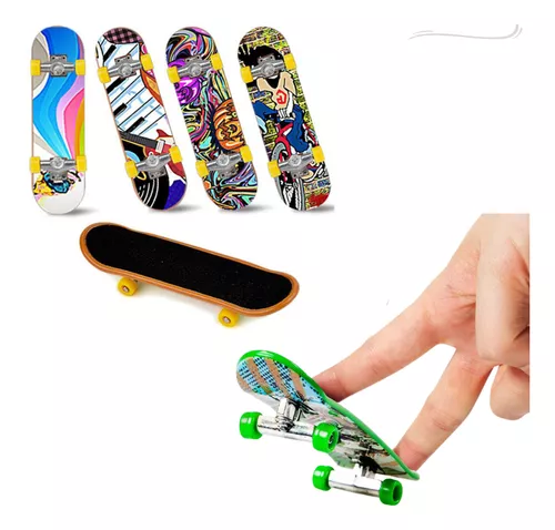 Skate De Dedo Skateboard Promoção C/lixa +pcs Para Brincar