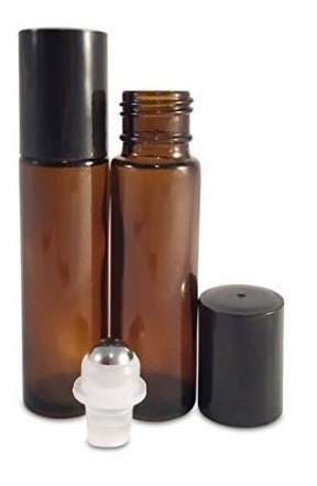 75 Pz Envase-botella Rollon 5ml Vidrio/cristal Ambar(it-183)