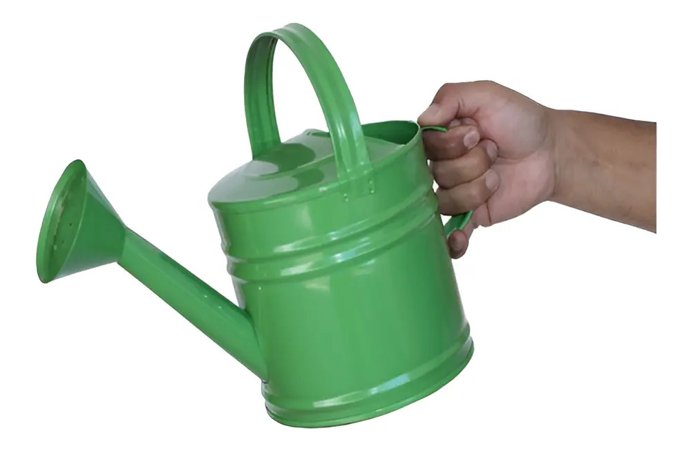 Regador Retro Metal São Francisco 3L Verde Jardim Plantas Decoração