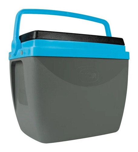 Caixa Térmica Mor 18l Para Cerveja Camping Cinza E Azul