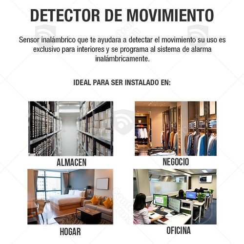 Imagen 4 de 9 de Sensor Detector Movimiento Infrarrojo Pir Inalambrico Sistema Seguridad Accesorio Alarma Proteccion Casa Negocio