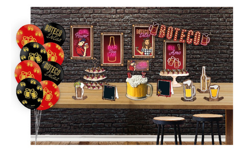 Kit Festa Boteco Delas Feminino Mulher Decoração Aniversário