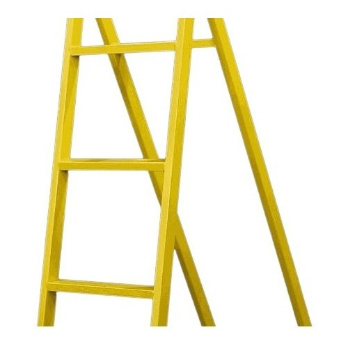 Escada 6 Degraus Amarela Pintor Reforçada Fertag