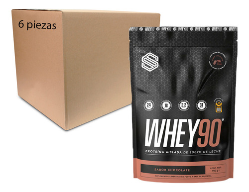 Whey 90 Proteína Aislada 31 Porciones 900g 6 Pack
