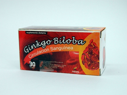 Ginkgo Biloba Nativa - Migraña- Circulación  30 Comprimidos