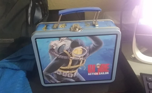 1998 Hasbro Gijoe Action Sailor Metal Lunch Box 19 Cms