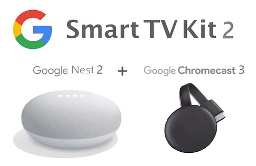 Nest Mini 2da Gen, Kit Google Chromecast 3 Kit Entrega Ya