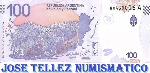 Billete $ 100 Taruca 2018 Serie A Casi Sin Circular Palermo