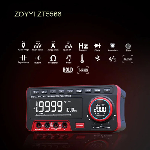 Multímetro Digital Profissional Zoyi Zt-5566 Bluetooth