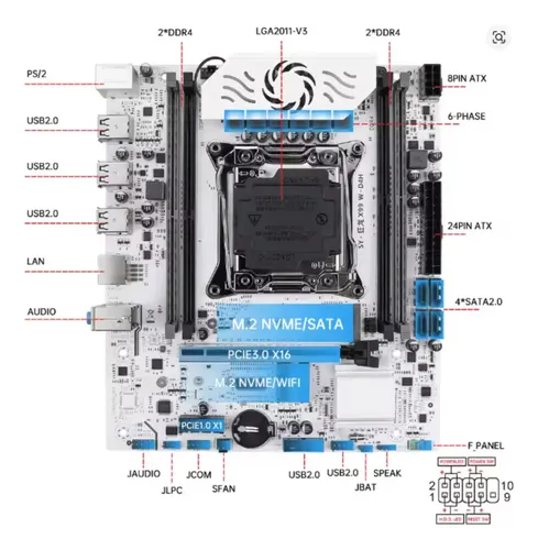 Kit Placa Soyo X99 Xeon E5 2680 V4 + 32gb Ddr4 + Cooler Rgb