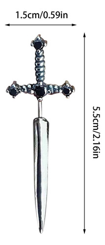 Pendientes Con Forma De Espada Gótica En Forma De X Para Muj