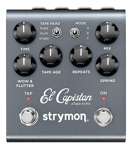 Pedal Strymon El Capistan Dtape Echo V2 con color gris oscuro