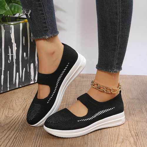 Zapatos Casuales De Mujer Con Plataforma Y Punta Cerrada Par