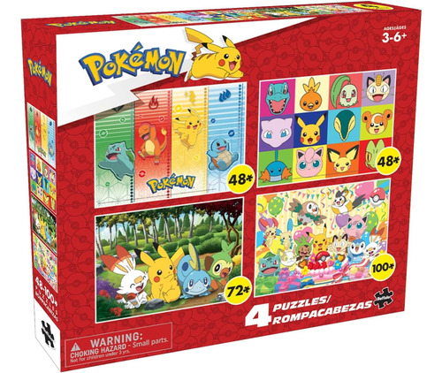 Rompecabeza Set De 4 Unidades Pokemon Exclusivo