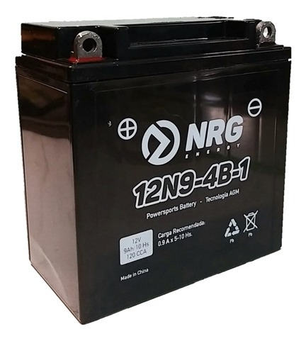 Imagen 2 de 4 de Bateria Nrg 12n9-4b-1 + Aceite Petronas 20w50 Beitia Motos