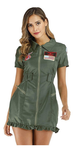 Traje De Piloto De Mujer Traje Vuelo Sexy Uniforme Militar