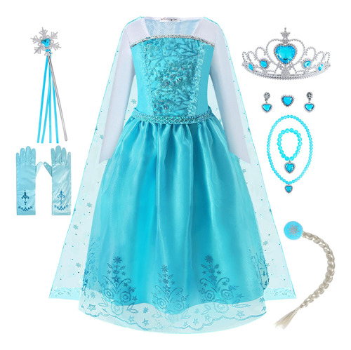 Knemmy Disfraz De Elsa Para Nina, Vestido De Elsa, Disfraz D