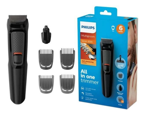 Aparador De Pelos E Barba Philips Mg3711 6 Em 1