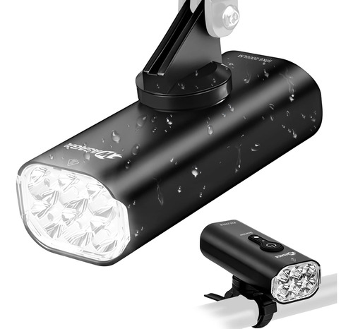 Luz Recargable Bicicleta 2000 Lúmenes Foco Impermeable Ipx6