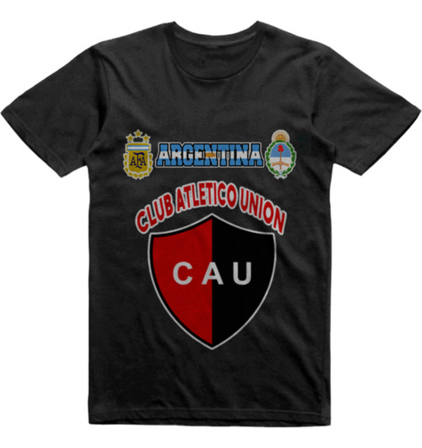 Remera Algodon Negra Club Union San Bernardo Chaco