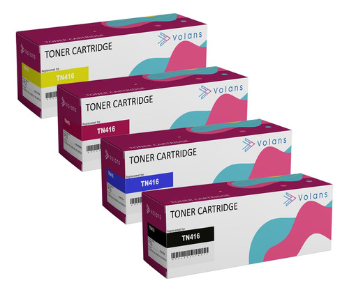 Pack 4 Tóner Tn-416 Compatible Colores Bk/m/c/y