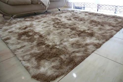 Alfombra peluda Shaggy Shaggy Mega Furry de color crema, 2,00 x 1,50