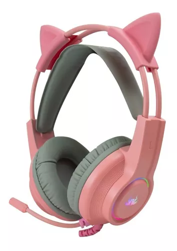 Headset Orelha De Gatinho Fone De Ouvido (Rosa)