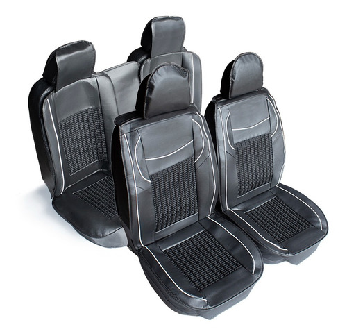 Kit Funda Cubre Asiento Camioneta Negro Universal