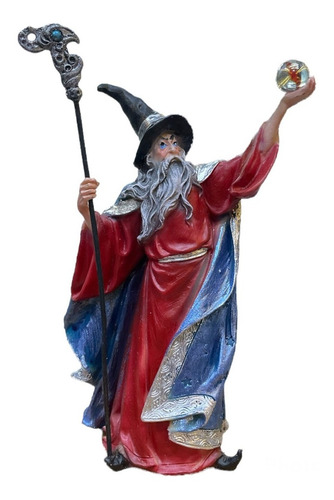 Merlin Ritualizado Figura 19 Cm Alto En Resina