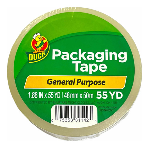 Pack 4x Cinta Transparente Duck Packing Tape Pro 48mm X 50m
