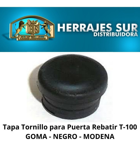 Imagen 3 de 8 de Tapa Tornillo T100 Módena Goma Abertura Aluminio Negro X 100