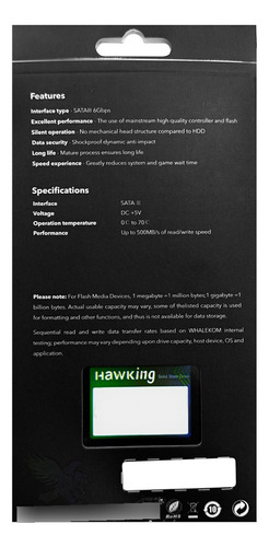 Ssd 480gb 2,5 Sata Iii 6gb/s Hk Hawking Ate 500/450 Mb/s - Hstv-sata480w