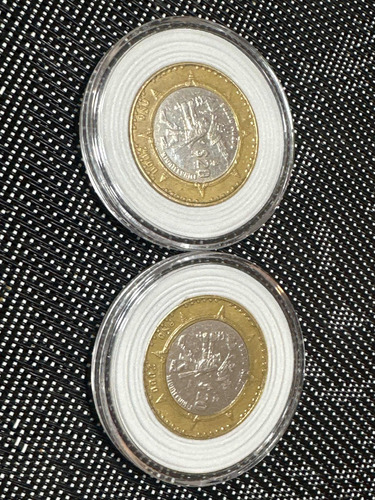 2 Monedas Conmemorativas Fuego Nuevo $20