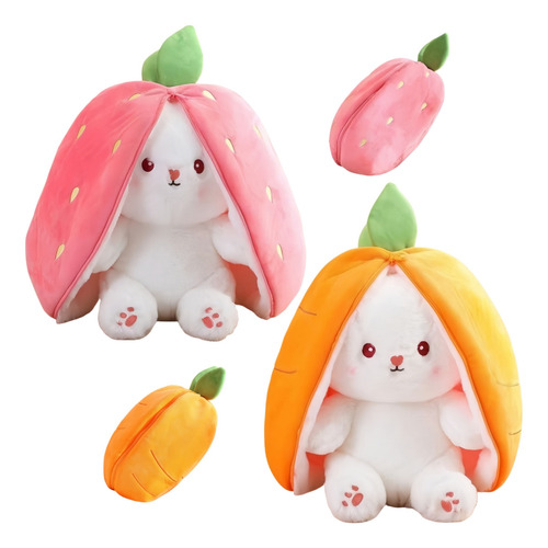 2 Muñecos De Peluche Con Forma De Conejo Con Forma De Fresa