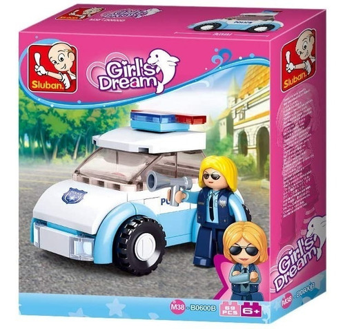 Imagen 3 de 3 de Sluban Girls Dream 68 Bloques Policia P Armar B0600b