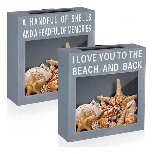 Juexica 2 Pcs Starshell Soporter Caja De Conchas Marinas Dec