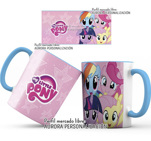 Mug  Taza Oreja Azul My Little Pony Caricatura  Regalo 002