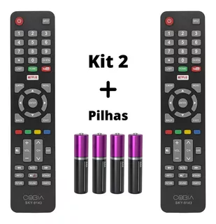 Kit 2 Controle Remoto Compatível Tv Smart Cobia / Haier Lcd