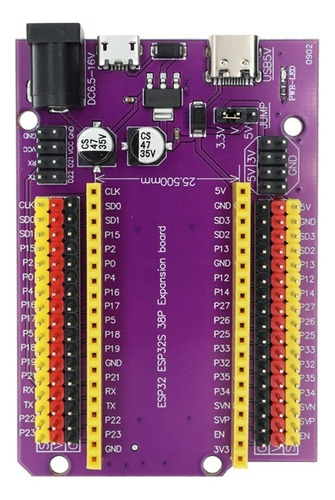 Base Shield Esp32 Placa Expansion 38 Pines Usb 3.3v 5v