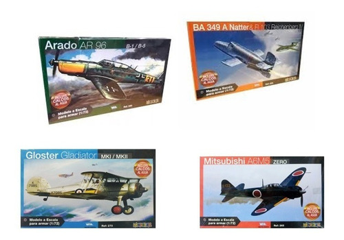 Set De Aviones Para Armar X 4 1/72