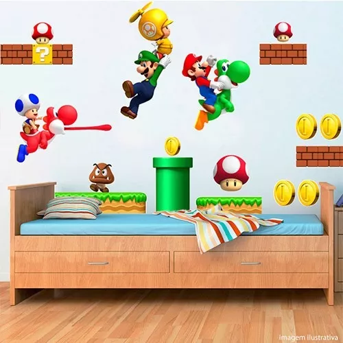 Adesivo Recortado - Super Mario Bros 2 - Adesivos de Box, Parede